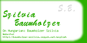 szilvia baumholzer business card